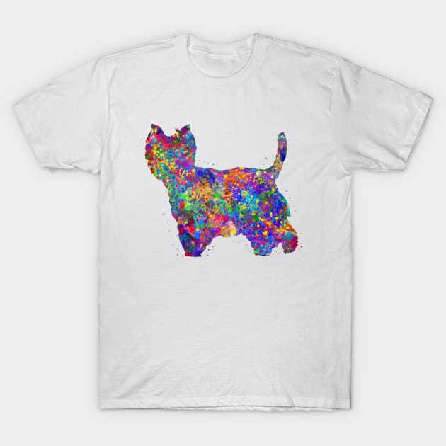 Westie dog watercolor T-Shirt by Yahya Art